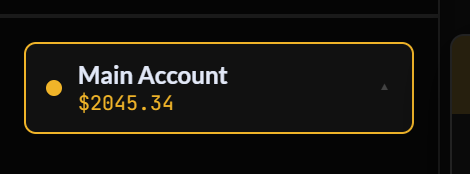 The account switcher, open
